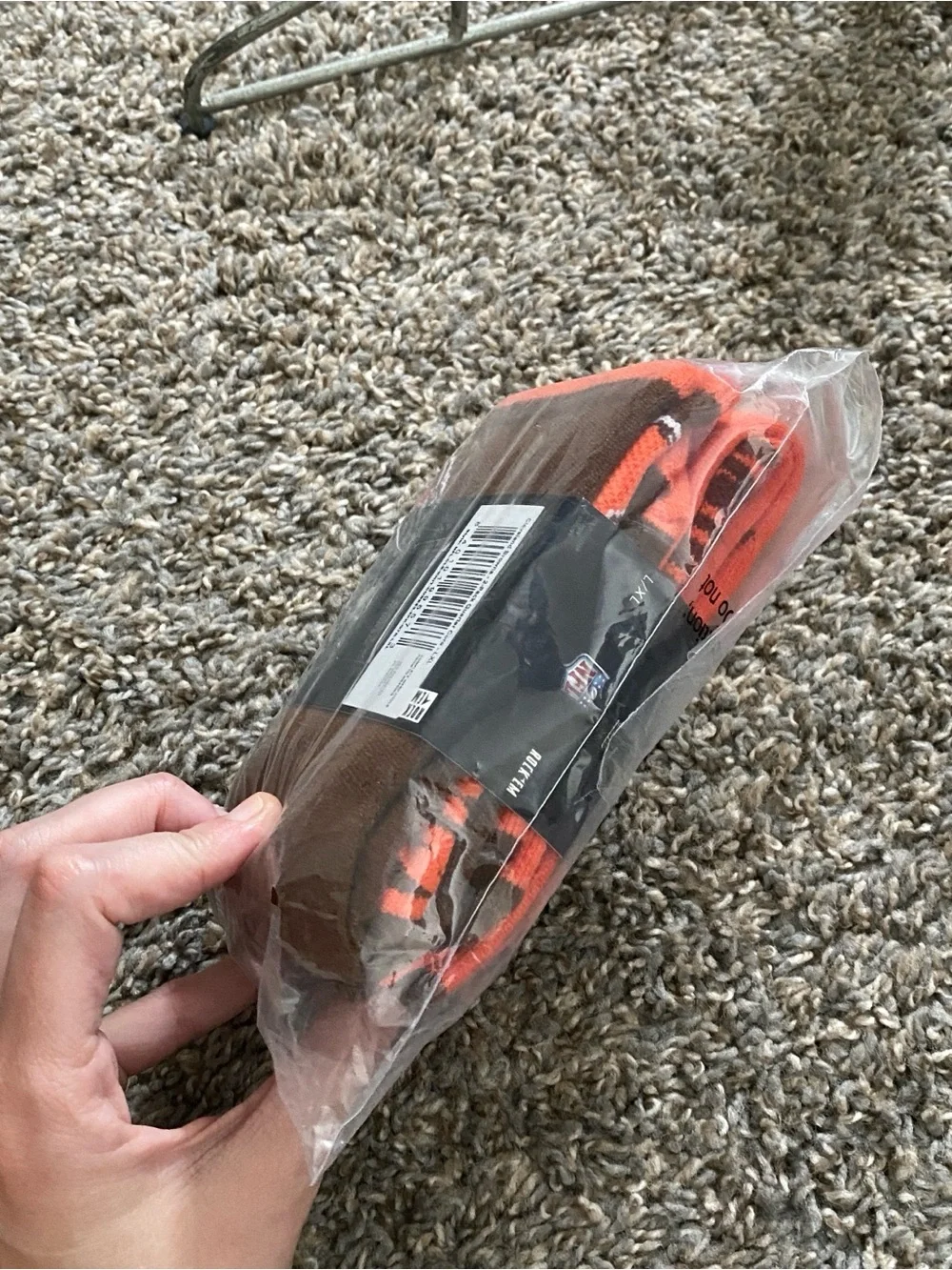 NFL Super Fan Browns Quarter Socks - Orange (L/XL)